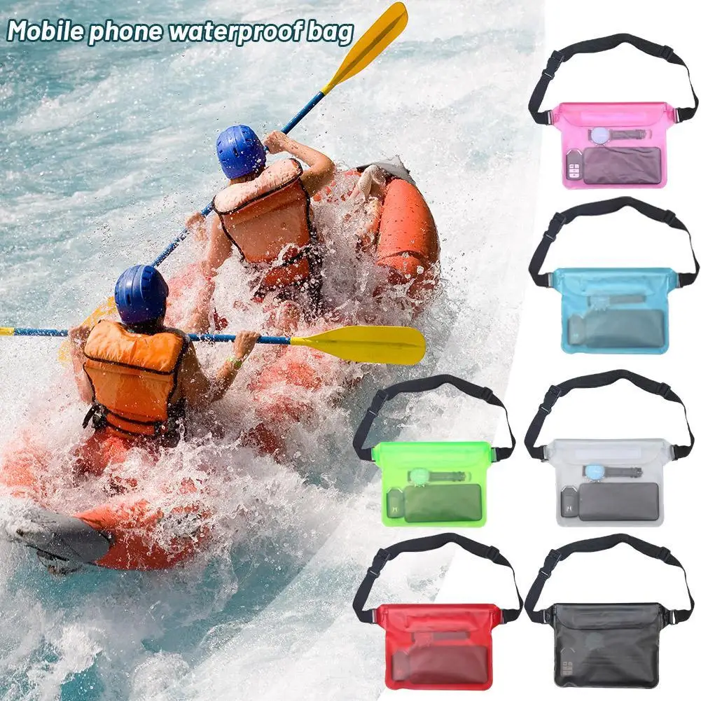 Waterproof Swimming Sealing Drift Diving Waist Pack Skiing Underwater Phone Case Cover Dry Shoulder Bag For Beach Boat Sport