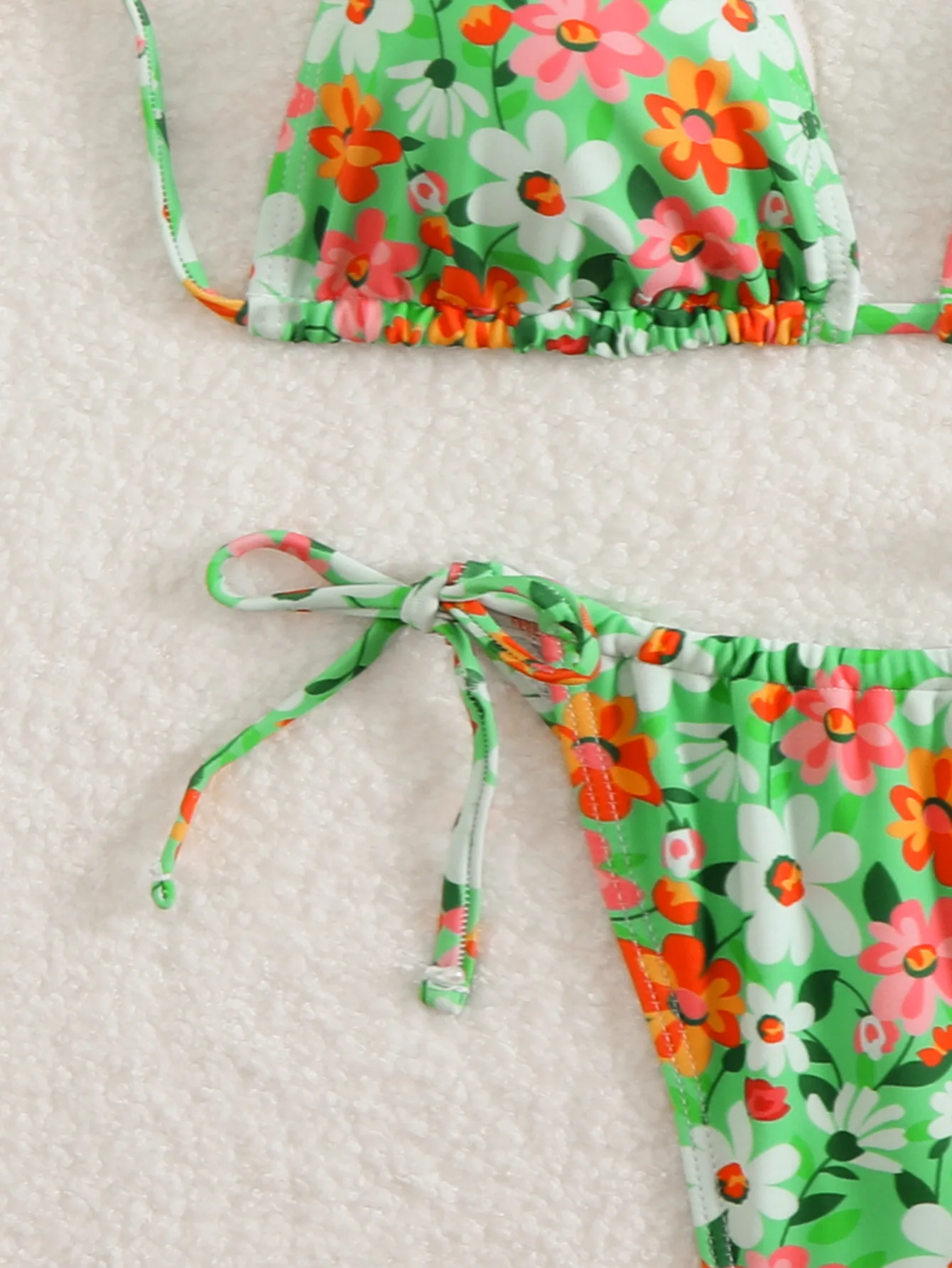 Sexy flor impressão verde micro mini biquínis define duas peças halter tie maiôs beachwear maiô biquini tankini