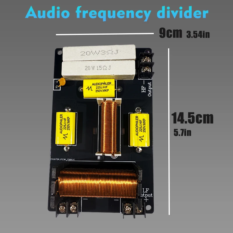 Divisore di frequenza audio Modulo filtro crossover Hi-Fi a 2 vie da 800 W Divisore di frequenza per altoparlante audio Home Theater regolabile