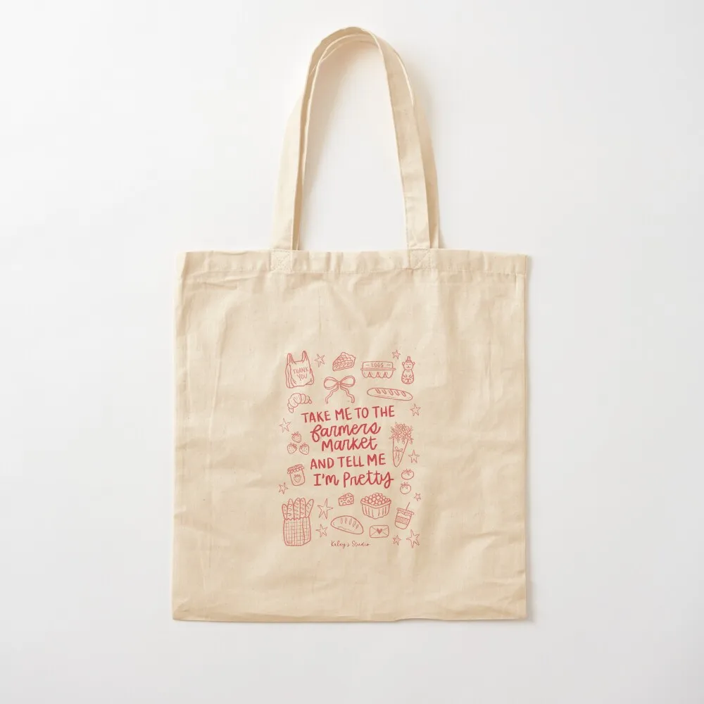 Farmer’s Market Tote Bag Custom bag Women's shopping bag for beach hand