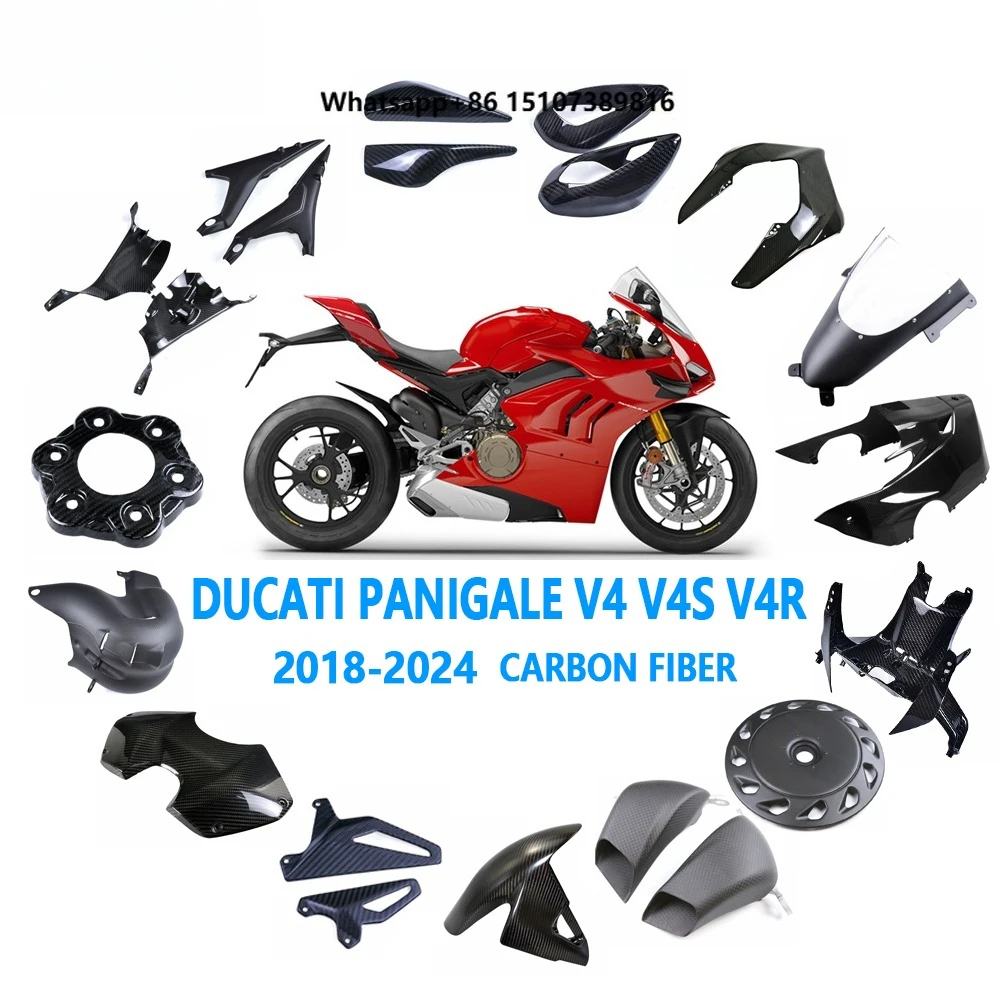 

Carbon Real Full Pre-preg Dry Carbon Fiber Motorcycle Full Set Carbon Fairings for Streetfighter V4 V4S 2019-2024