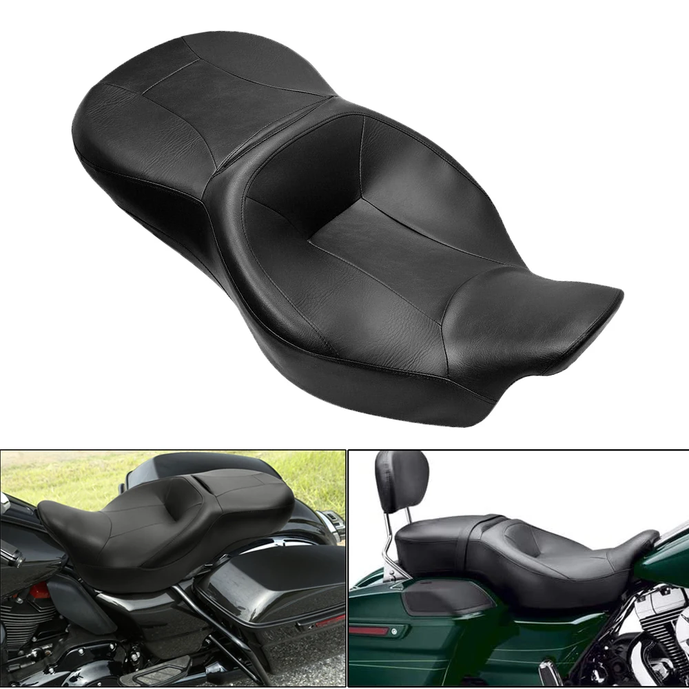 Motorradfahrer-Fahrer- und Beifahrersitz für Harley Touring CVO Glide Road King Ultra Limited Low FLHTKL 2014–2020