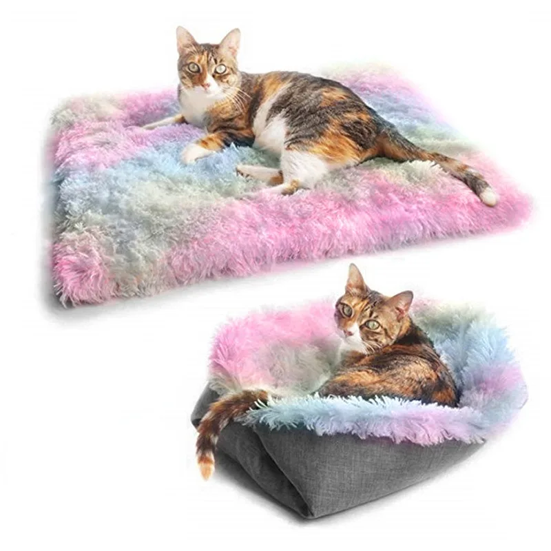 

Amazon Dual-use Cat Bed, INS Style Cat Bed Portable Dog Bed, Plush Warm Seat Cushion Four Seasons Pet Nest Beds