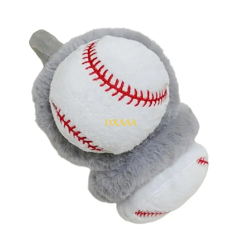 DXAA Plush Ear Warmers with Ball Design Winter Warm Ear Muffs Proective Accessory For Skiing Commuting Student Cycling Use