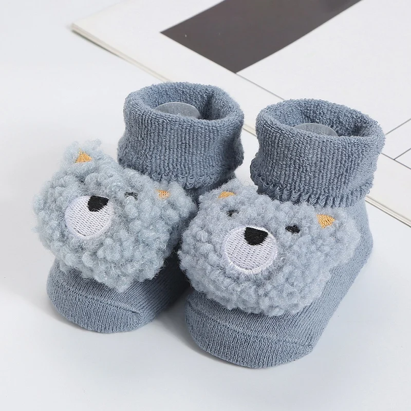 0-1Y Cute Newborn Baby Sock 3D Cartoon Animal Socks Spring Baby Soft Prewalker Cotton Sock For Girls Boys Infant Floor Socks Lot