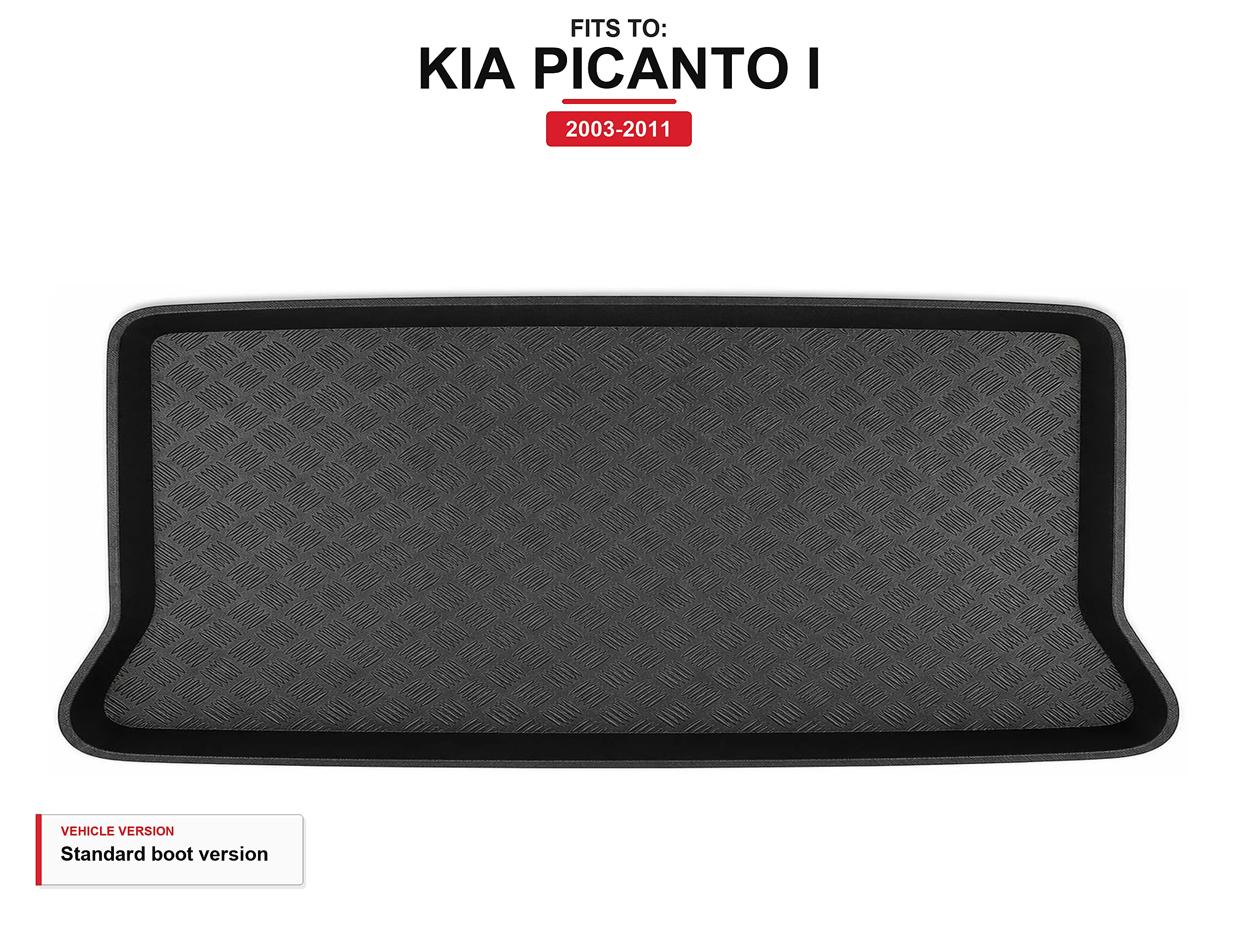 Kofferbakmat met rand voor: Kia Picanto I 2003-2011