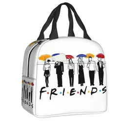 Custom TV Show Friends Symbol Portable Lunch Box Women Leakproof Thermal Cooler Food Insulated Lunch Bag School Children Student