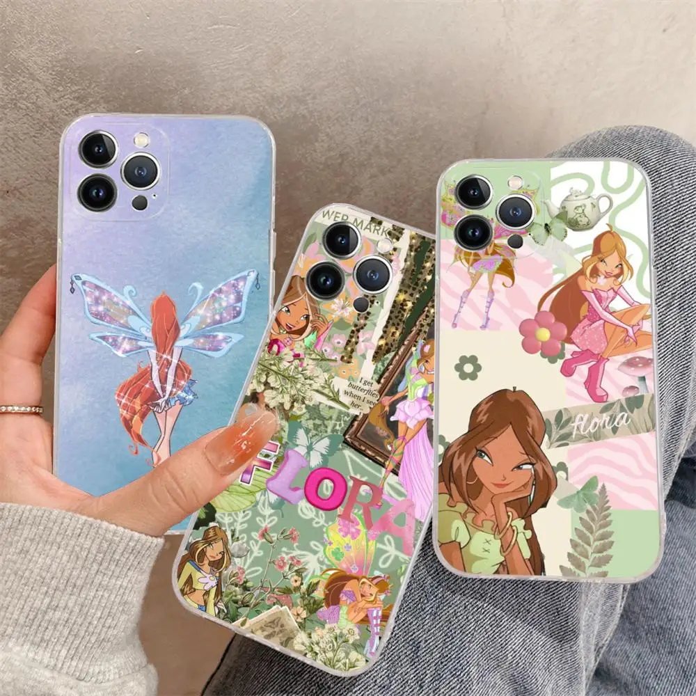 Girl W-Winx C-clubs Phone Case For iPhone 15 14 11 12 13 Mini Pro XS Max Cover 6 7 8 Plus X XR SE 2020 Funda Shell