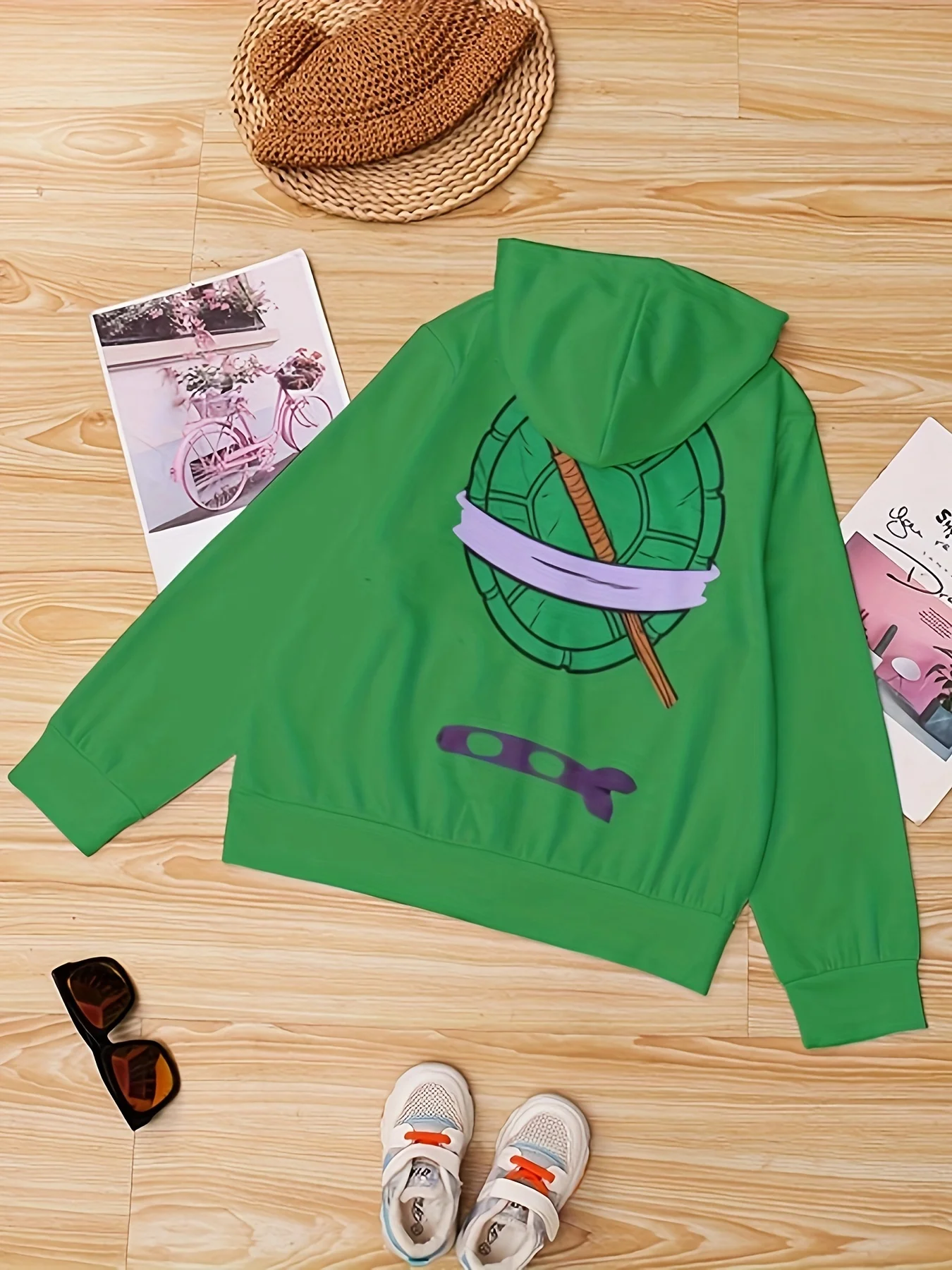 New Arrival Anime Pattern 3D Print Boys Long Sleeve Hoodie, Stay Stylish And Cozy Sweatshirt Teenage Mutant Ninja Turtles