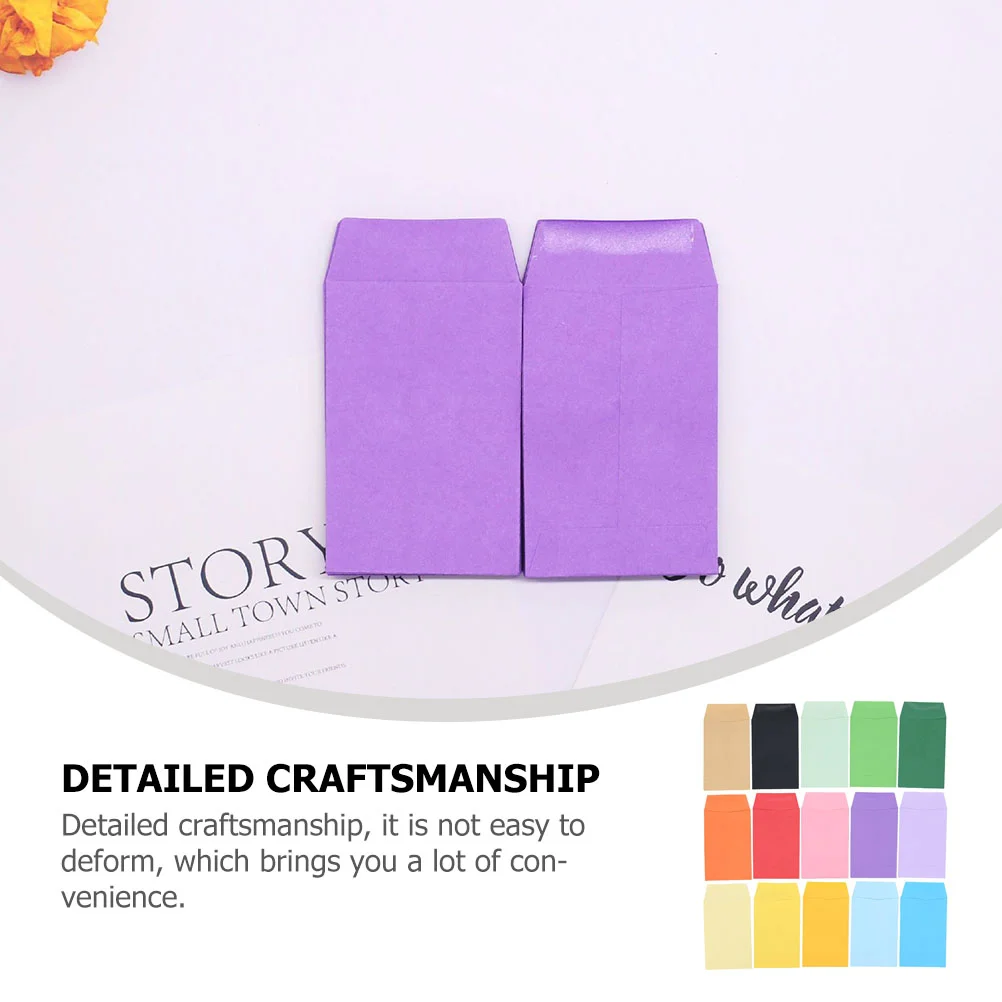 50 Pcs Small Colorful Envelope Budgeting Envelopes Coin Storage Blank Money for Cash Saving