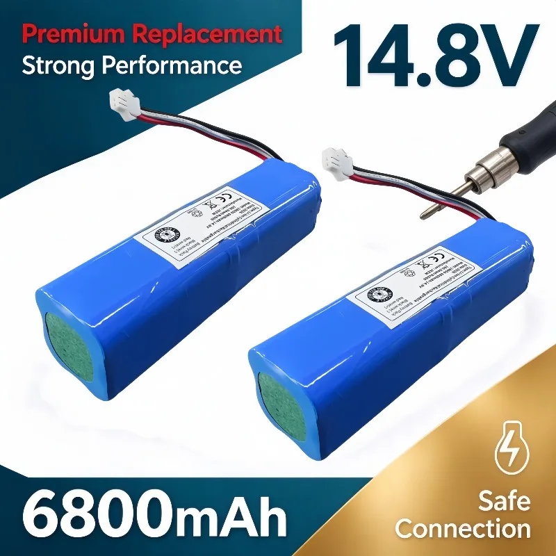 ROIDMI EVE PLUS Replacement Battery 14.8V 6800mAh Rechargeable Battery for Robot Vacuum