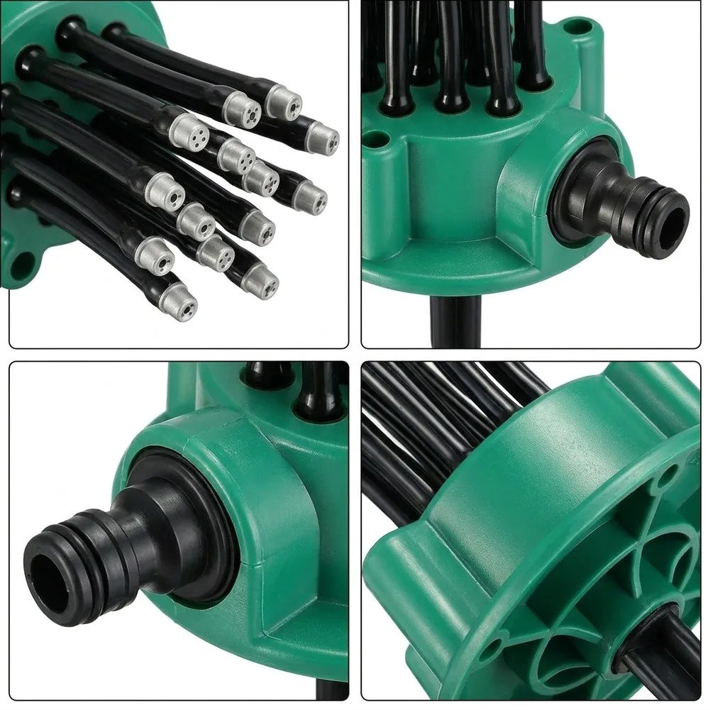 Multi Position Lawn Sprinkler with 360 Degree Rotation and 12 Adjustable Nozzles Designed for Efficient Outdoor Water Management