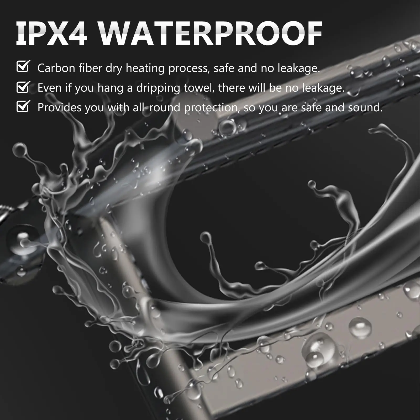 Smart Bathroom Towel Dryer Heater Rack - Wall-Mounted Space Aluminum Radiator Electric Towel Warmer