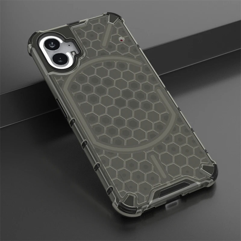 Shockproof Transparent Case For Nothing Phone 1 Honeycomb Armor Clear Case For Nothing Phone 1 Case Cover For Nothing Phone 1