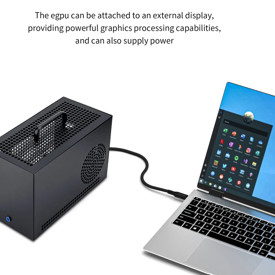Cable UGOURD Thunderbolt 4 USB4 40Gbps Thunderbolt3 0.2m-2m 3m Tipo C Carga Rápida 240W Transferencia de Datos USB C para Laptop SSD 5