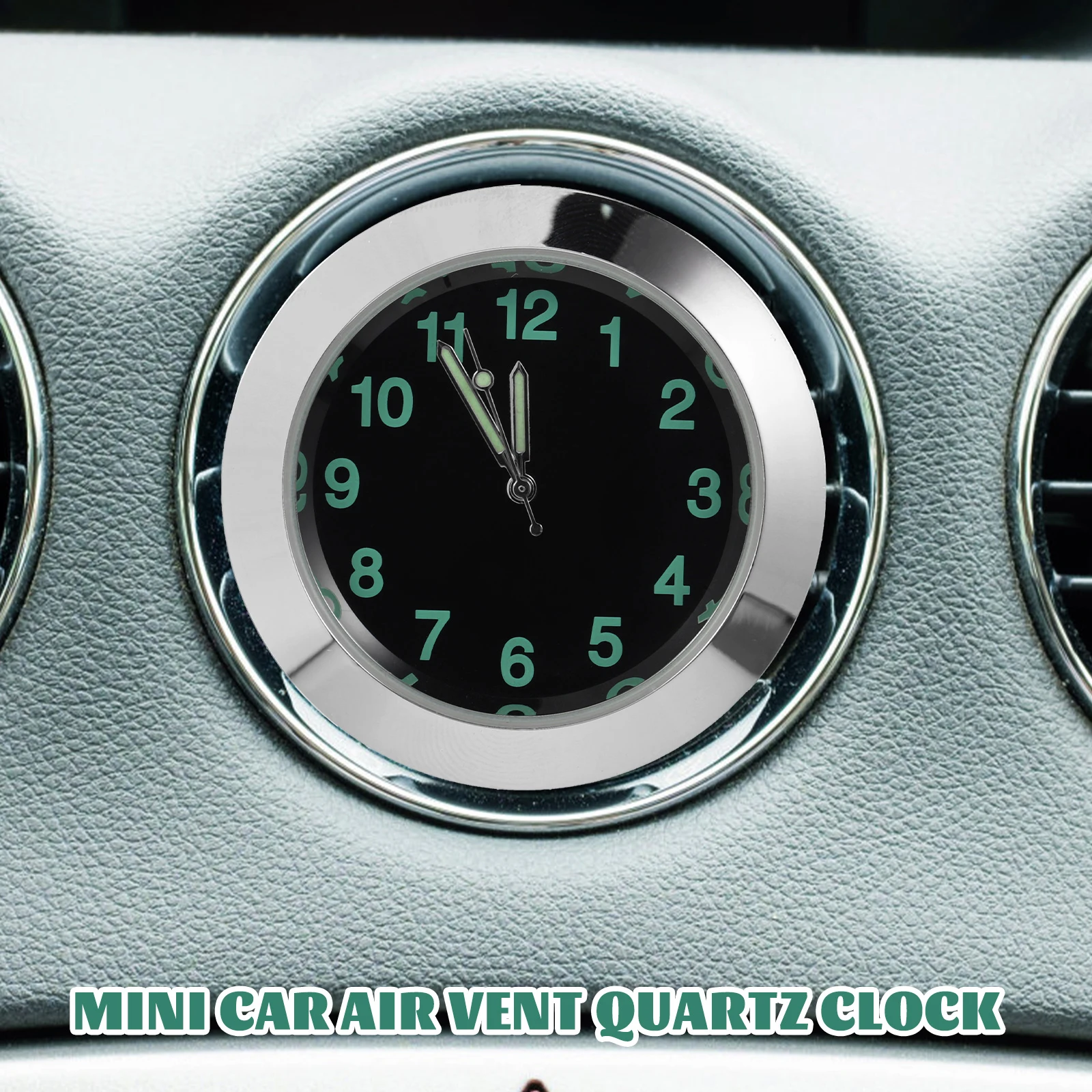 

Luminous Quartz Clock Car Air Vent Dashboard Night Pointer Easy Install Mini Size Compact Lightweight Car Interior Accessories