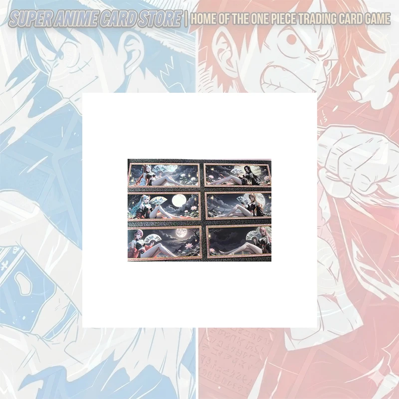 Japanese Anime One Piece Metal Card Sleeves Yamato Vinsmoke Reiju Nefertari D Vivi Perona Uta Boa Hancock Collectible Cards