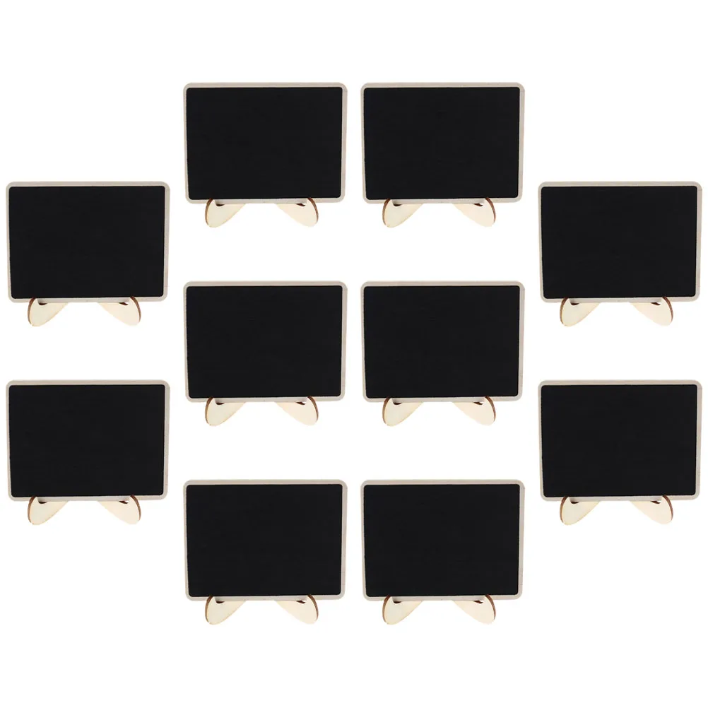 

10pcs Small Wooden Chalkboard With Stand Mini Message Board For Home Office Wedding Decor Blackboard Sign Kitchen Menu Label