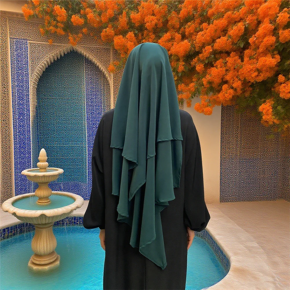 

Химар, высокое качество, Нида, мусульманская вуаль, Ид, Рамадан, исламская одежда, галстук на спине, молитвенный шарф, завернутый женский хиджаб, сплошной цвет