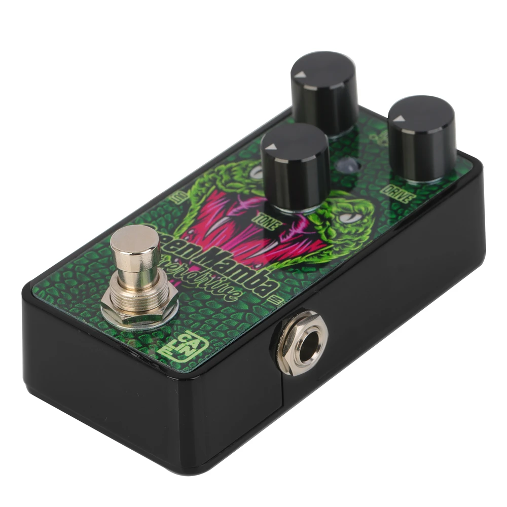 Caline – pédale effet de guitare électrique, G002, Mamba vert, moyen-riche, Vintage, voix, True Bypass, accessoires