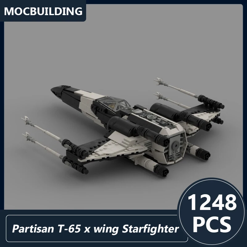 Partisan T-65 Wing Starfighter Moc Building Blocks Diy Assemble Bricks Educational Creative Collection Xmas Toys Gifts 1248PCS