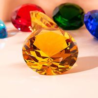 Diamond Shaped Paperweight Clear Crystal, Diamond Jewel, Sparkling Glass, Gem Centerpieces, Kids' Toys Gifts,10 Colors