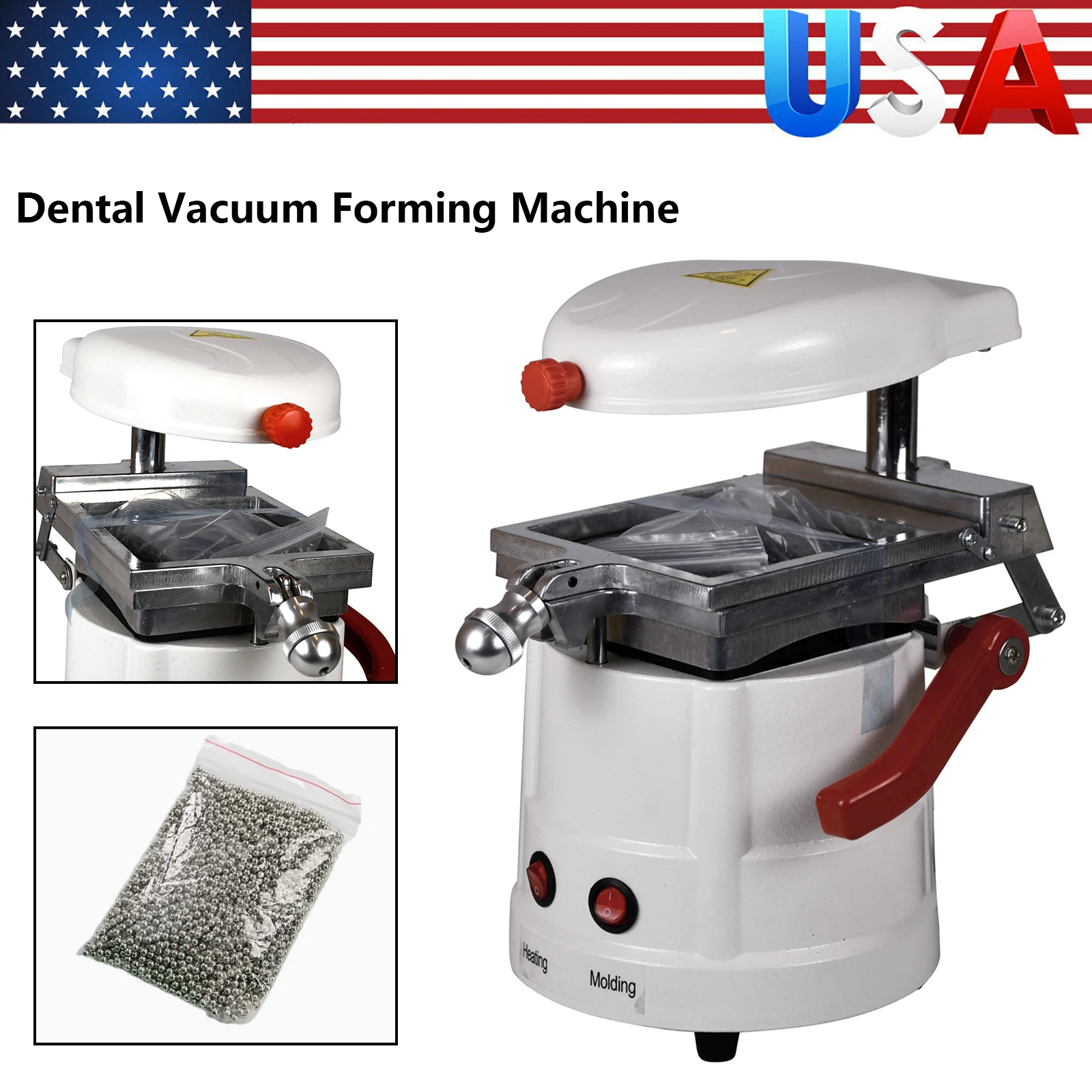 

Стоматологический вакуумный формовочный аппарат для зуботехнических лабораторий, 800 Вт, термоформовка, 110 В, лабораторное оборудование, склад в США