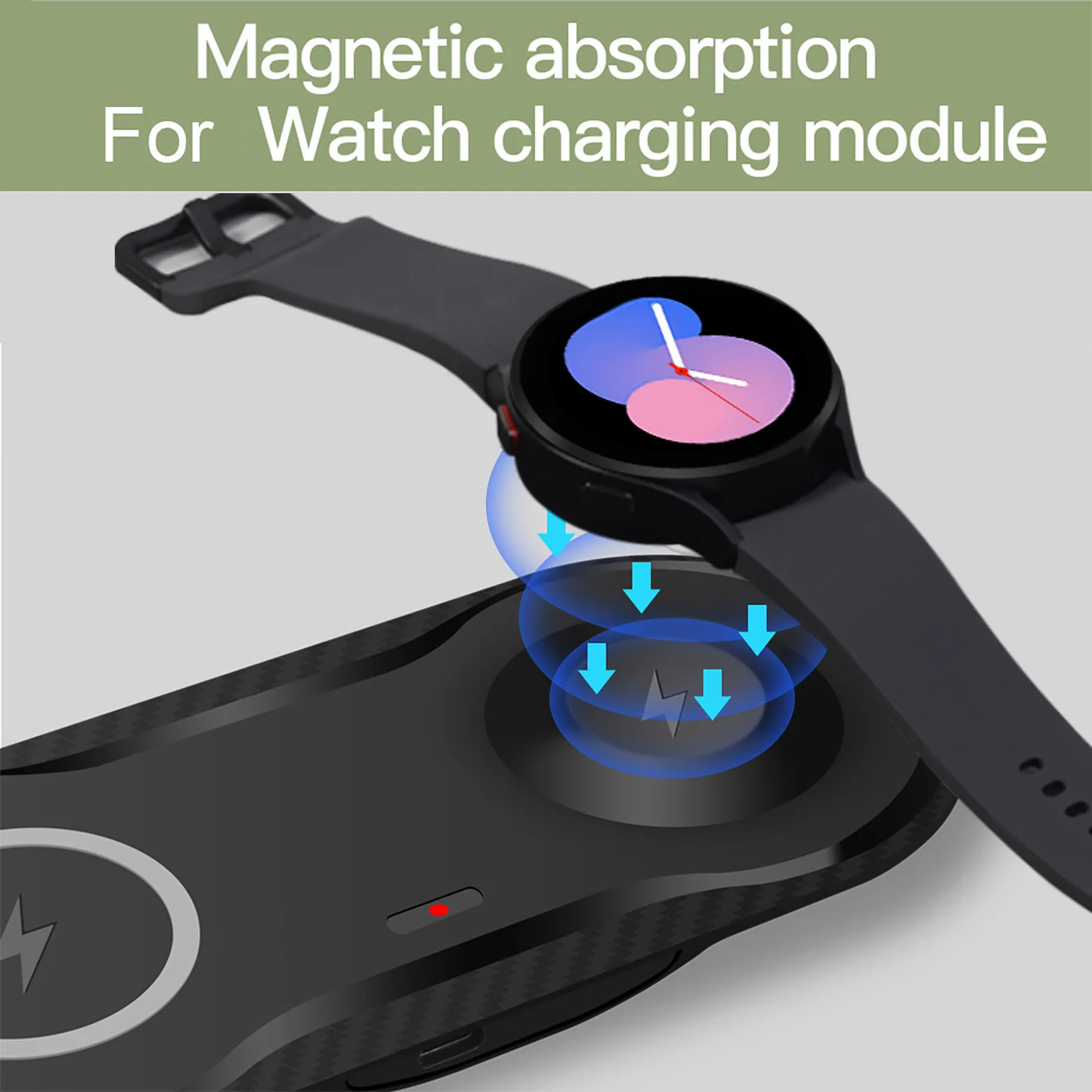 2 in 1 Wireless Charger Station for Galaxy Watch 5 Pro 4 3 Active 2 25W Fast Dual Charging Pad for Samsung S22 S21 Note 20 Buds