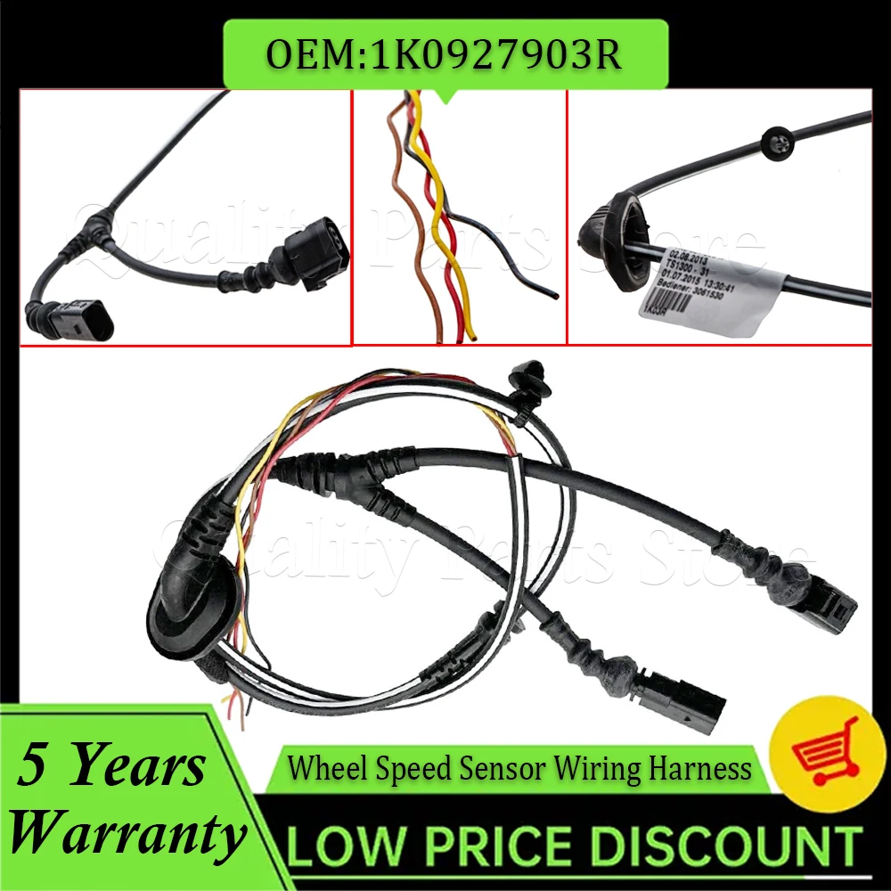 

1PC For VW Golf 1998-2014 Car Front Left Wheel Speed Sensor Wiring Harness New Car Accessories 1K0927903R