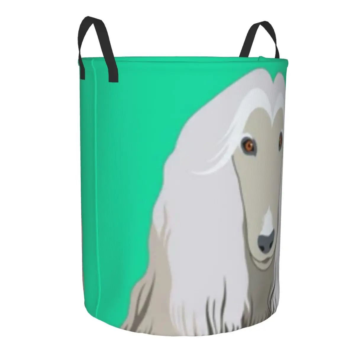 Folding Laundry Basket Afghan Hound Dog Dirty Clothes Storage Bucket Wardrobe Clothing Organizer Hamper