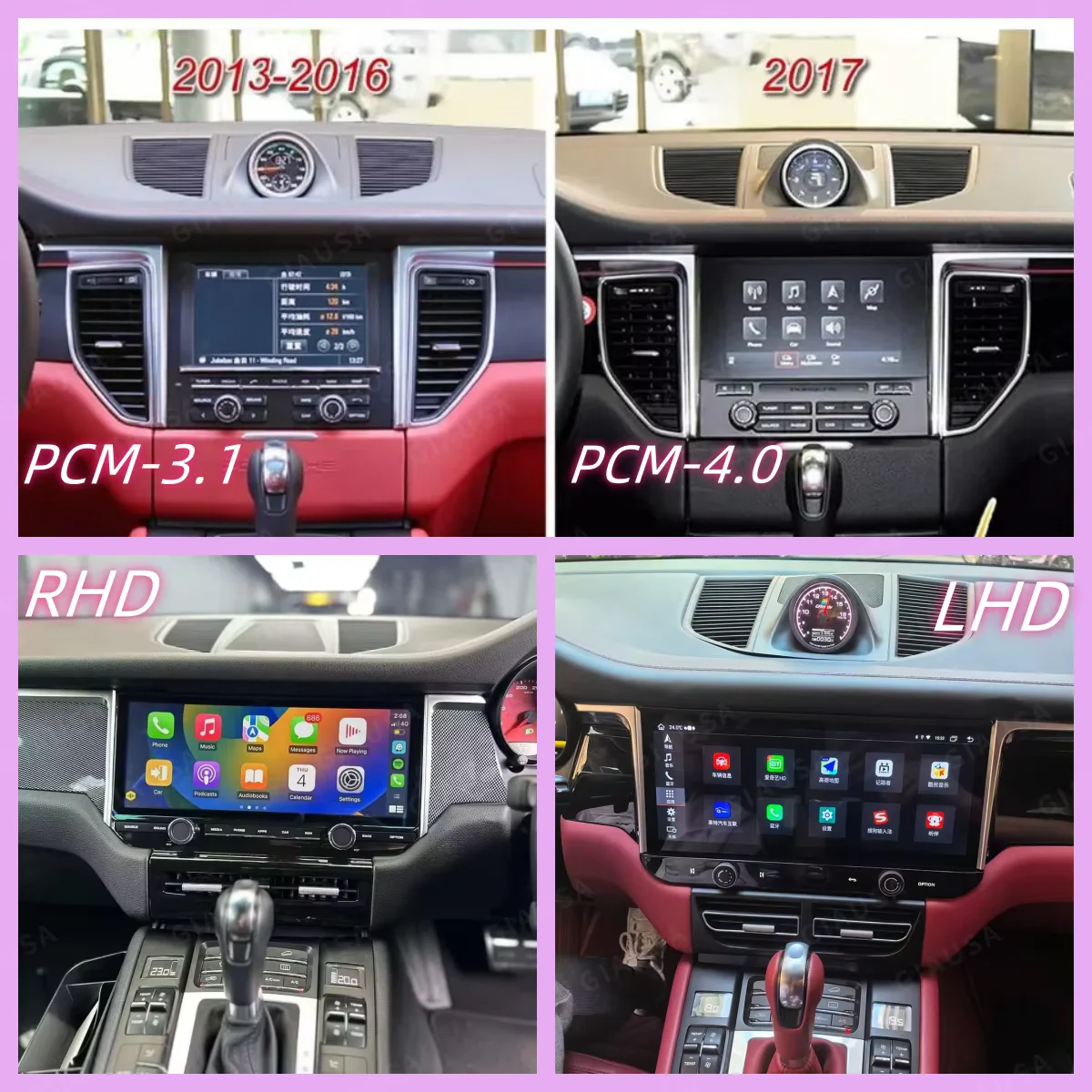 

Auto Android 13 CarPlay GPS Navigation 4G WiFi QLED Screen Bluetooth Car Multimedia Player RDS Radio For Porsche Macan 2010-2018