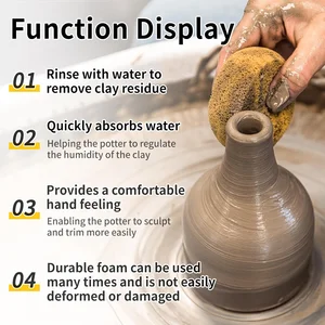 10/20 Einheiten/Packung runde Formschwamm Keramik werfen Absorptionsschaum von Wasser Keramik Skulptur Tonschaum Reinigung Hauptverkäufe leitfähiger Schaum - №5
