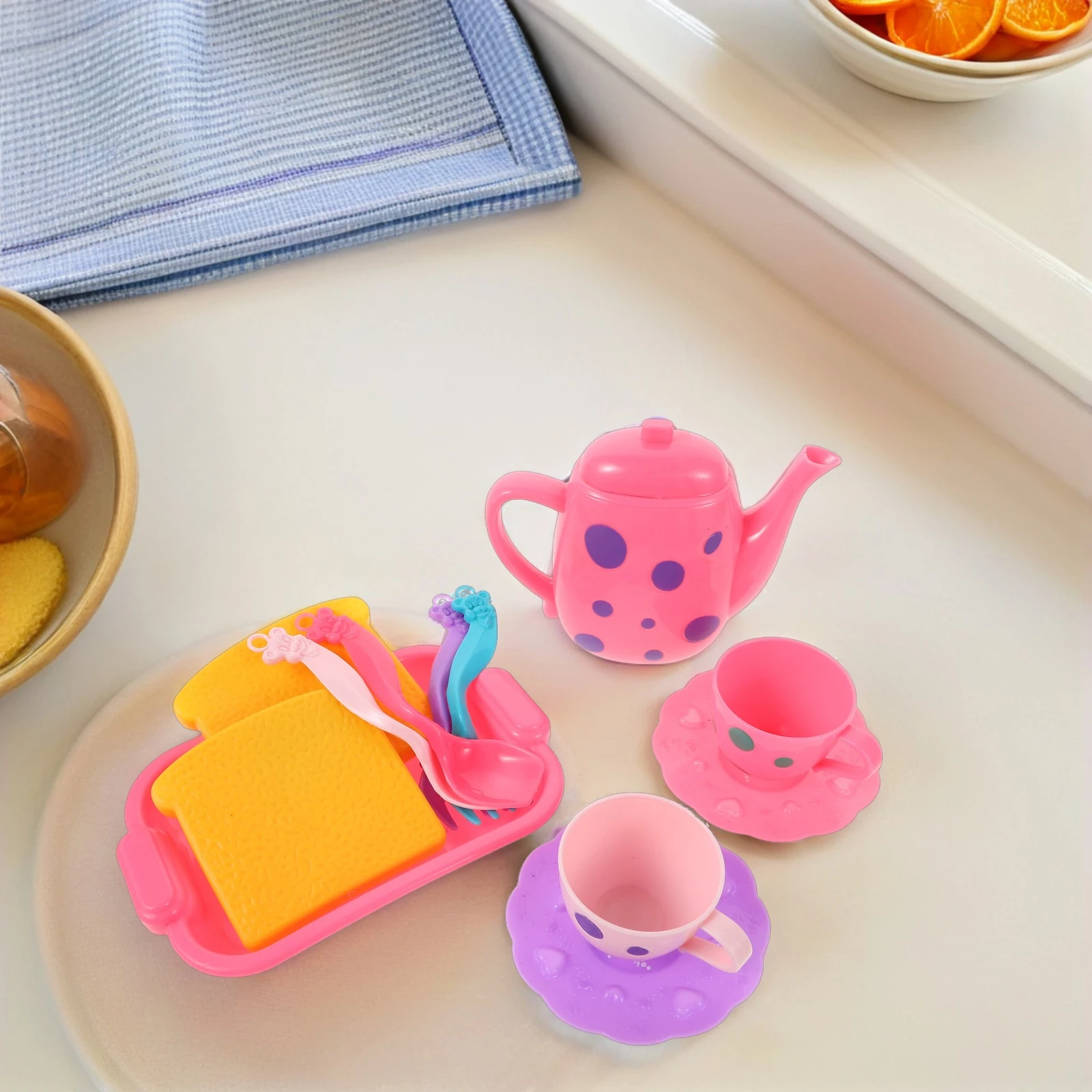 

Children's Kitchen Toys Mini Simulation Play Utensil Little Girl Pots and Pans Kids Playset