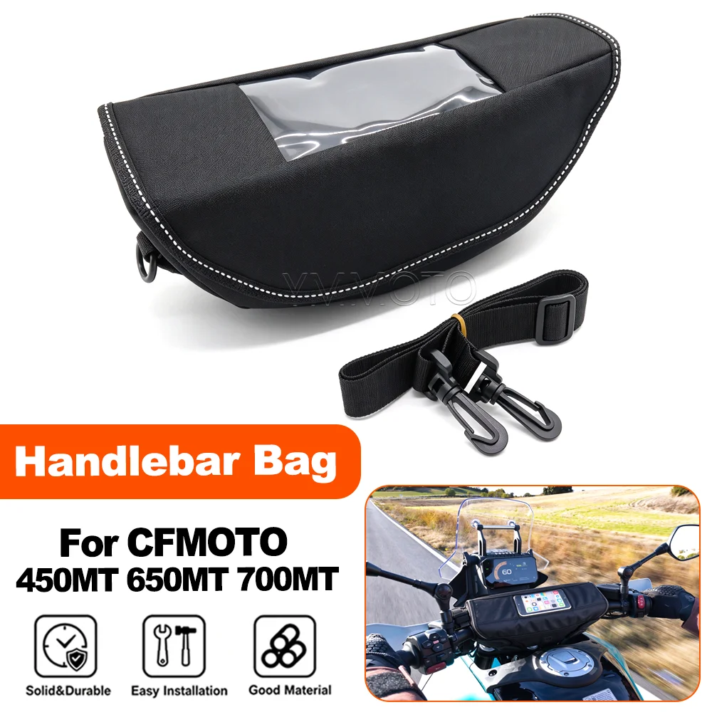 For CFMOTO 450MT 650MT 700MT CF 450-MT 650-MT Motorcycle Waterproof Handlebar Bag Travel Storage Tool Navigation Phone Bag