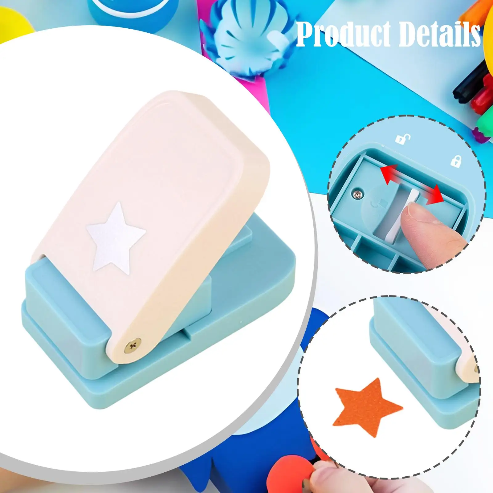 1Pc Tab Punch Paper Cutter Sketchbook Handcraft Tool Portable for Classification File Card Making Self Made Index Label Notepad