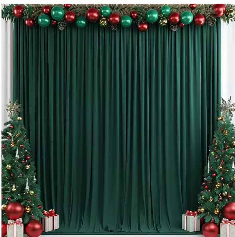 Custom Wrinkle Free Wedding Backdrop Curtain Stage Background Photo Booth Thick Lycra Matte Drape Event Party Church Decoration
