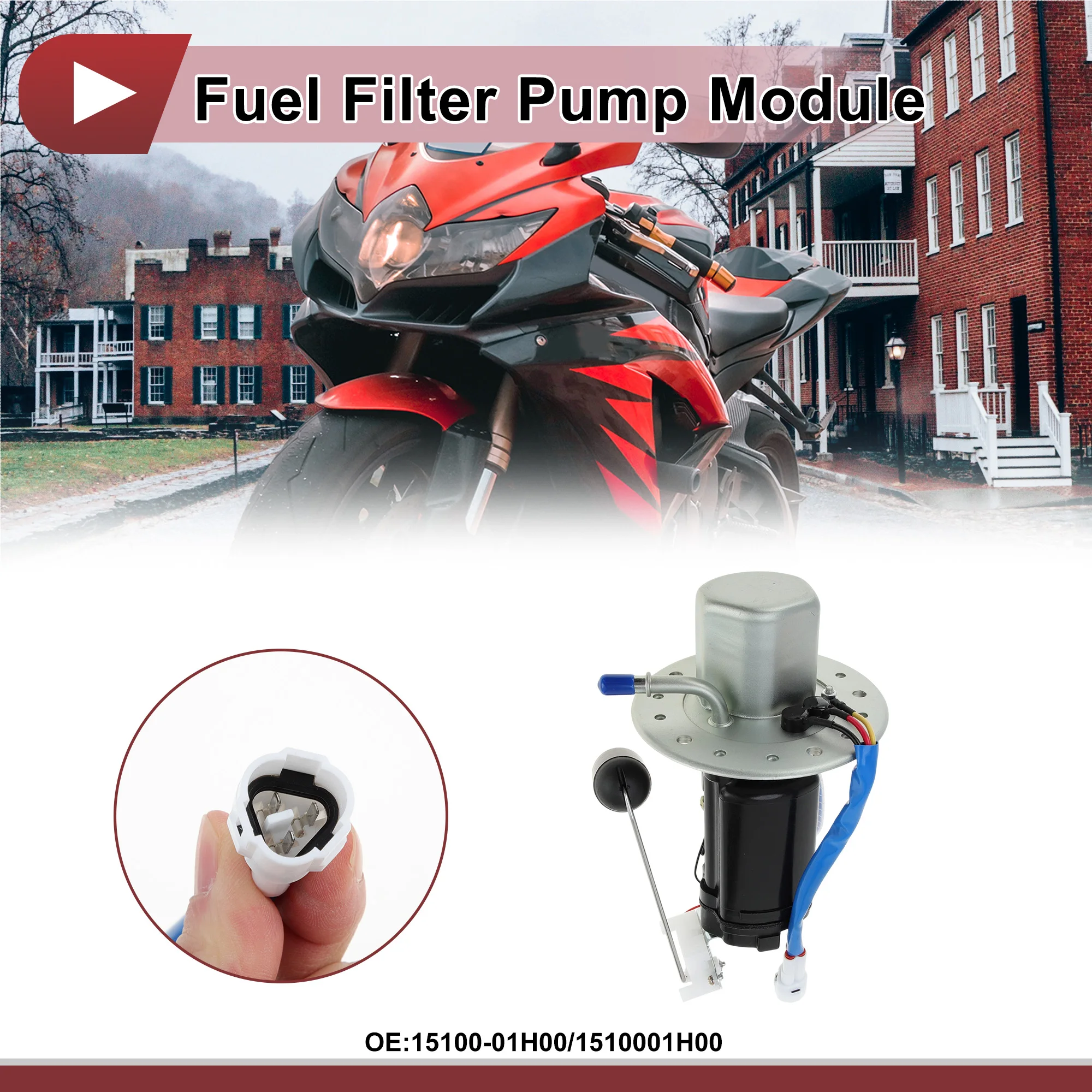 

Электрический топливный насос X Autohaux в сборе для Suzuki GSXR600 GSXR750 2006 2007, модуль топливного фильтра с впускным фильтром