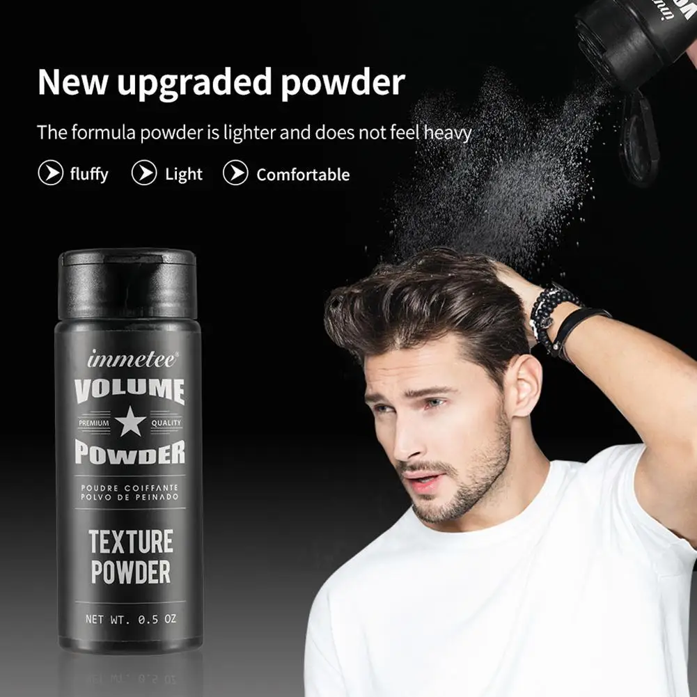 Pó de cabelo fofo unissex para homens e mulheres, aumentar o volume, matificante, design, estilo, shampoo, pó de cabelo, 2024