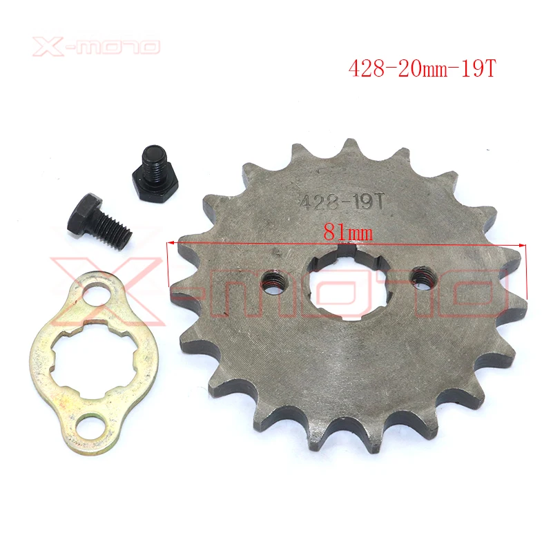 428 10-19 Tooth 20mm ID Front Engine Sprocket for Stomp YCF Upower Dirt Pit Bike ATV Quad Go Kart Moped Buggy Scooter Motorcycle