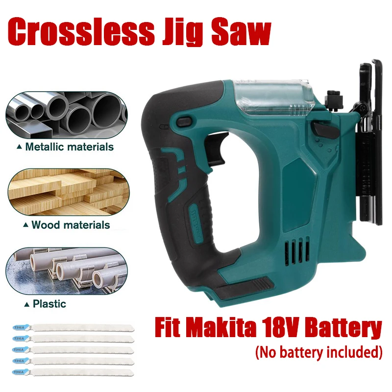 21V 65mm Jig Saw Electric Saw 4 Speed Jigsaw Electric Saws Cutter For Woodworking Scroll Saws Power Tool For Makita 18V Battery