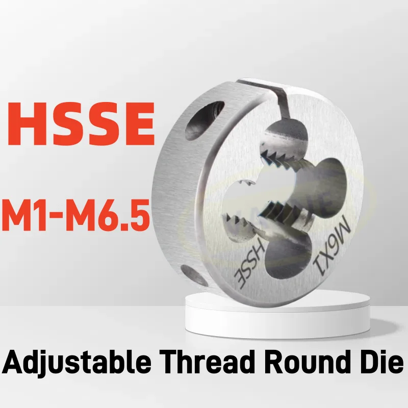 1PCS HSSE Adjustable  AR-D Right Hand Round Die M1M2M3M4M5M6M6.5 Machine Screw Threading Round Die For Stainless Seel 