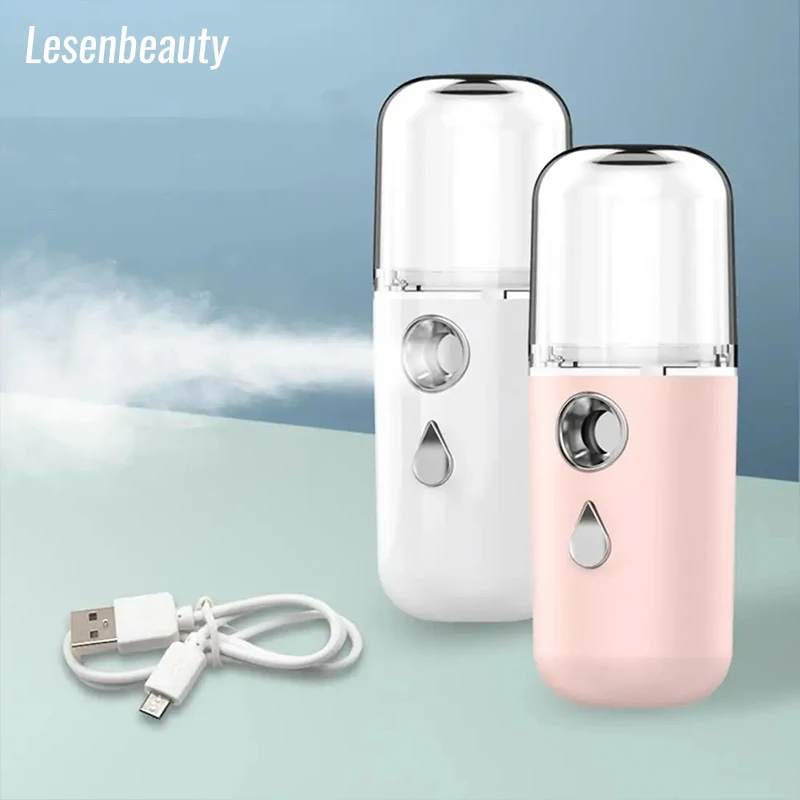 

Face Steamer Humidifier USB Rechargeable Nano Mist Sprayer Facial Nebulizer Steamer Moisturizing Beauty Device Face Skin Care