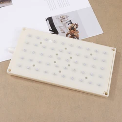 ABS 22X10.9cm Rectangular Shower 10mm Intubation Type Interface Shower Head 5 * 10 Hole Top Spray Shower Head Accessories