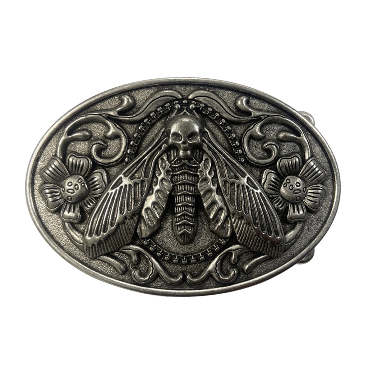 A Retro Oval Men's Belt Buckle with Bee Pattern