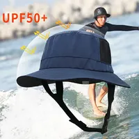 Chin Adjustable Bucket Hat Water Sport Cap Beach Surf Bucket Hat Mesh Breathable Sun Hat Men Women Outdoor Fishing Cap UPF50+
