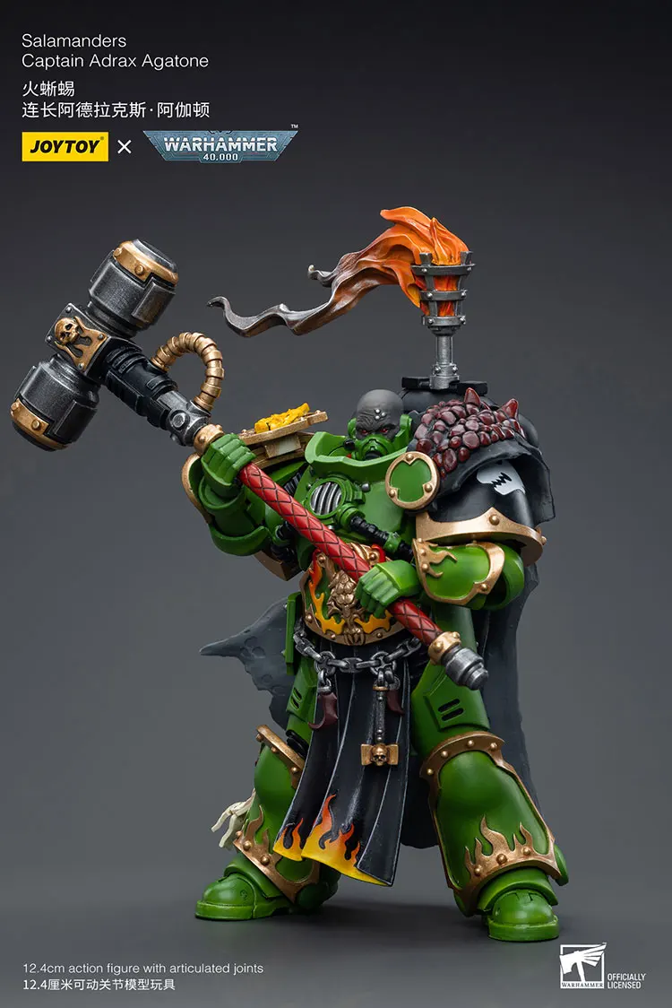 【Accessories】JOYTOY Warhammer 40K 1/18 Action Figure Salamanders Captain Adrax Agatone Model Toy  3.75inch