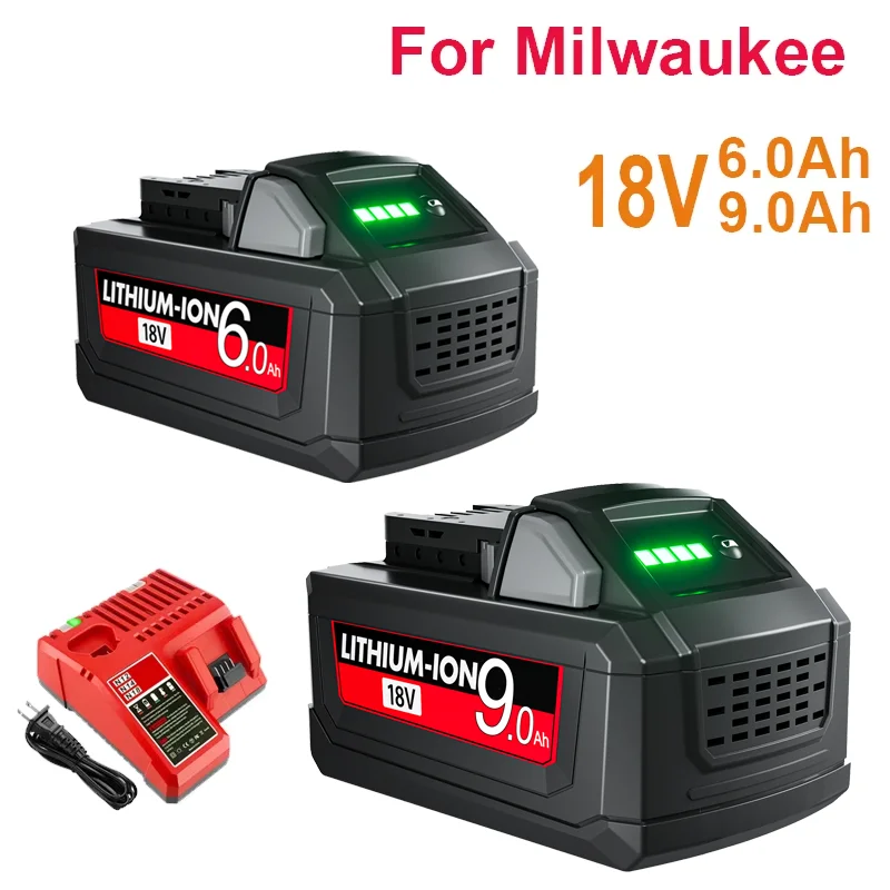لميلووكي M18 بطارية 18 فولت 6.0Ah 9.0Ah استبدال بطارية ليثيوم لميلووكي M18 48-11-1815 48-11-1850 2604-22 البطارية