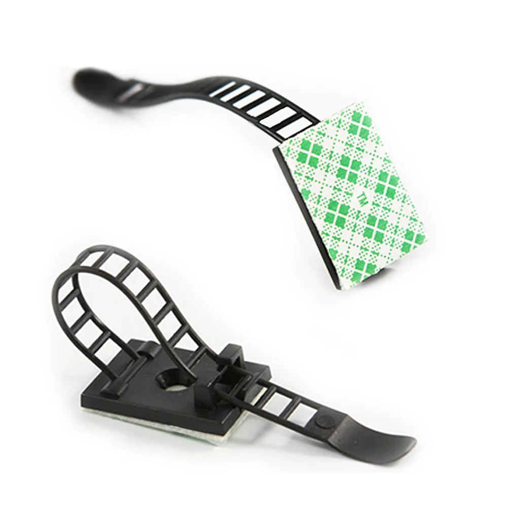 

50 pcs Cable Clips Adjustable Self-Adhesive Cord Management Holder For Wire Organizer Clamps Home Office Christmas Lights Usb