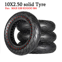 10 Inch 10X2.5 Solid Tire for Ninebot Max G30 Electric Scooter 10inch Explosion-Proof Hollow Honeycomb Tyre