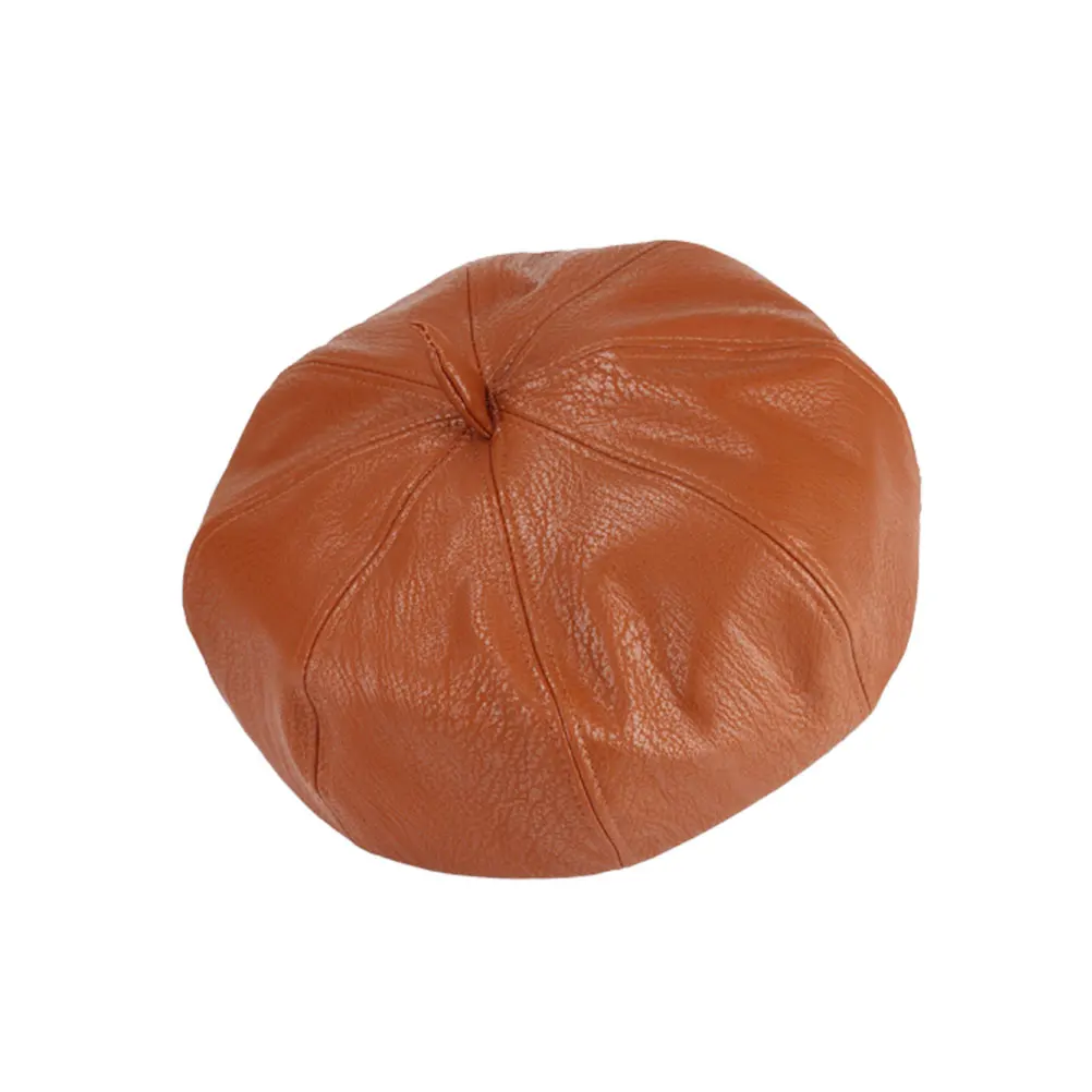 

Warm Lightweight Octagonal Beret Camel Color Fashion Painter Hat Soft Comfortable Winter Headdress Women